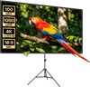 VEVOR Projector Screen with Stand, 100 Inch 16:9 4K 1080P HD Movie Screen, 170° Wide Viewing, Wrinkle-Free Projection Screen with Stable Tripod & Portable Bag for Home Theater, Immersive Movie Nights
