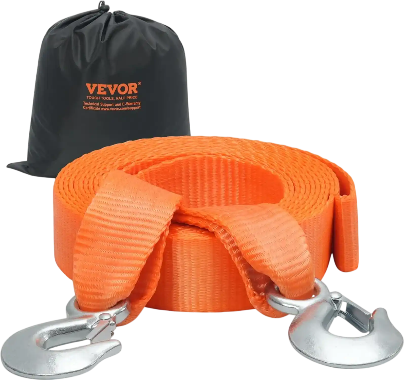 Vevor Tow Strap Heavy-Duty Recovery Rope with Hooks 2
