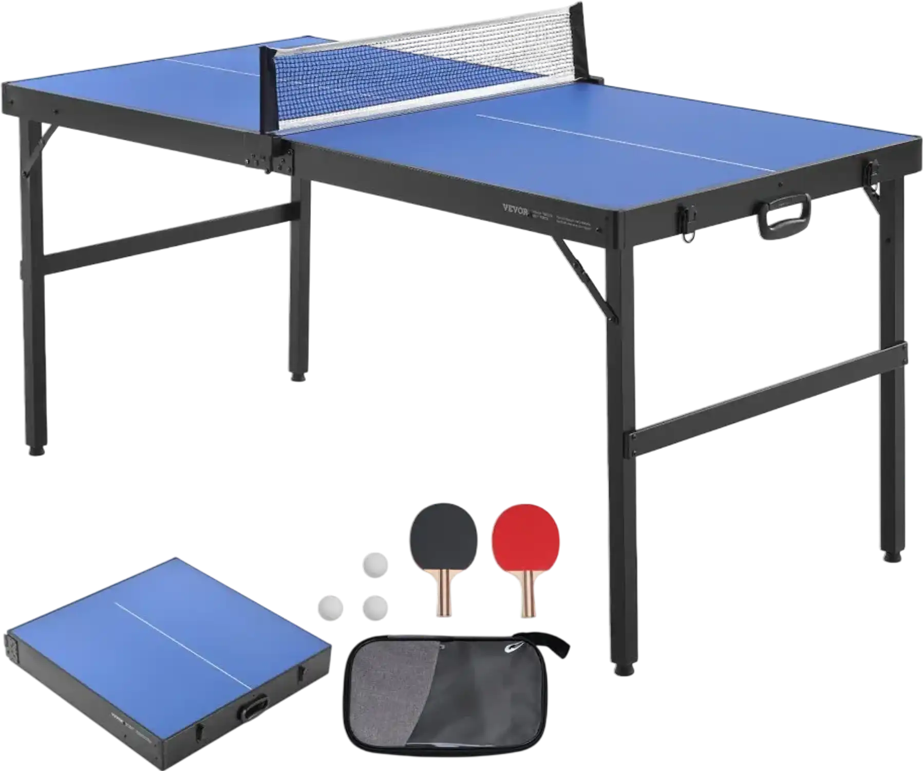 Vevor Table Tennis Table Mid-Size Foldable Portable Indoor Game Set New