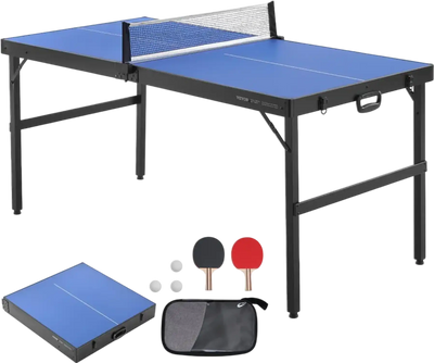 Vevor Table Tennis Table Mid-Size Foldable Portable Indoor Game Set New