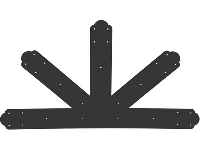 VEVOR Gable Plate, Black Powder-Coated Truss Connector Plates, 12:12 Pitch Gable Bracket, 4 mm / 0.16\