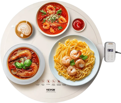 Vevor Electric Warming Tray Rollable Silicone Food Warmer for Buffet New