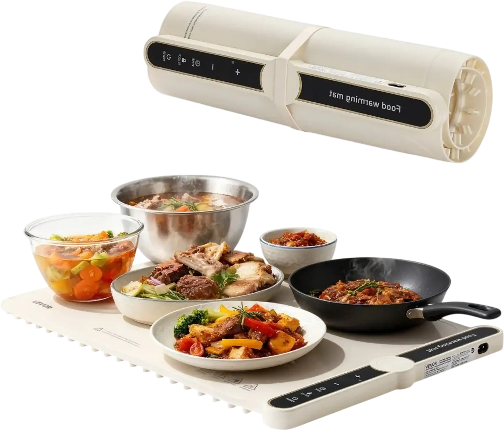 Vevor Warming Tray Rollable Silicone Food Warmer New
