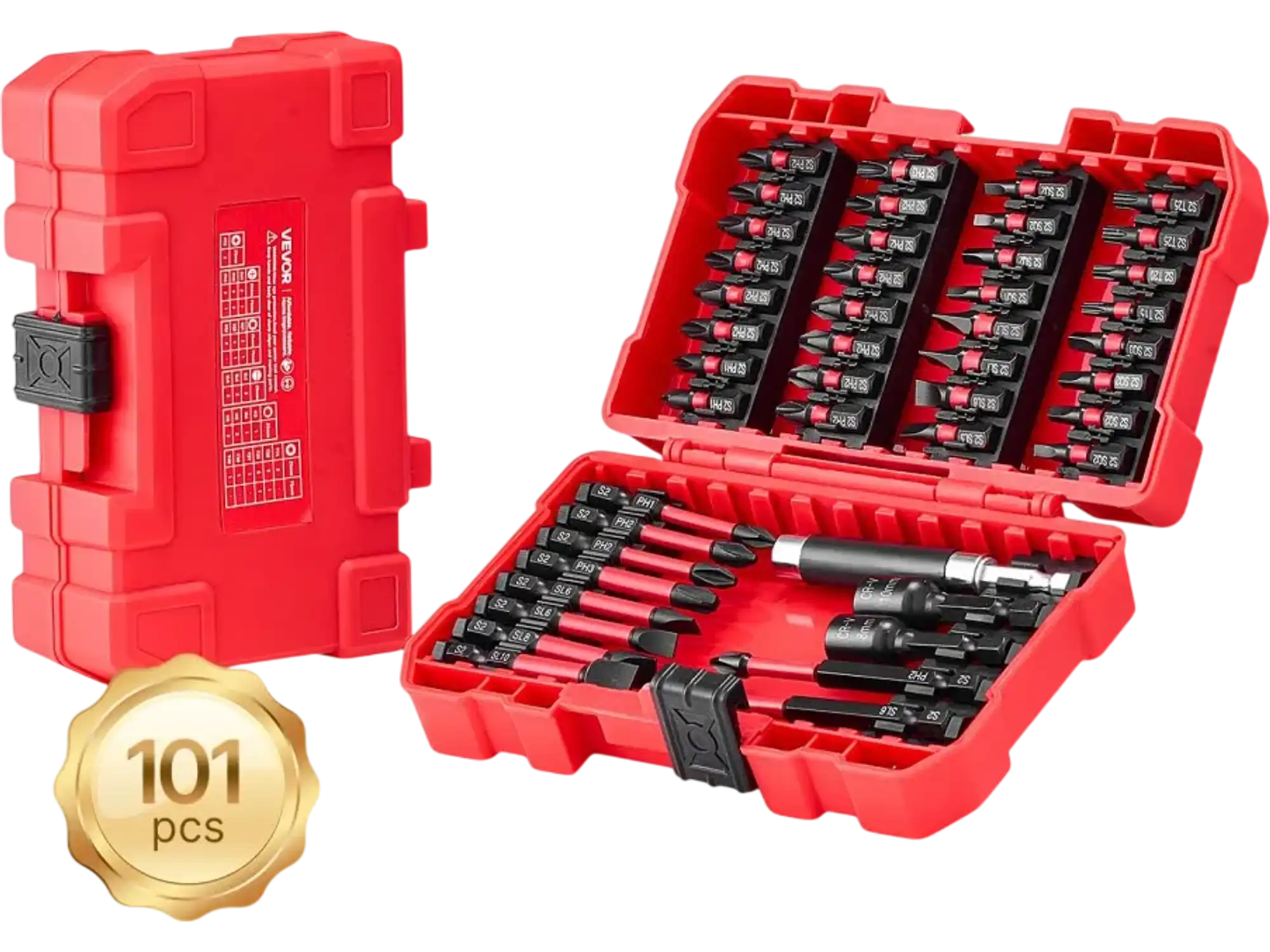 Vevor Screwdriver Bit Set 101-Piece Magnetic S2 Steel with Storage Case New