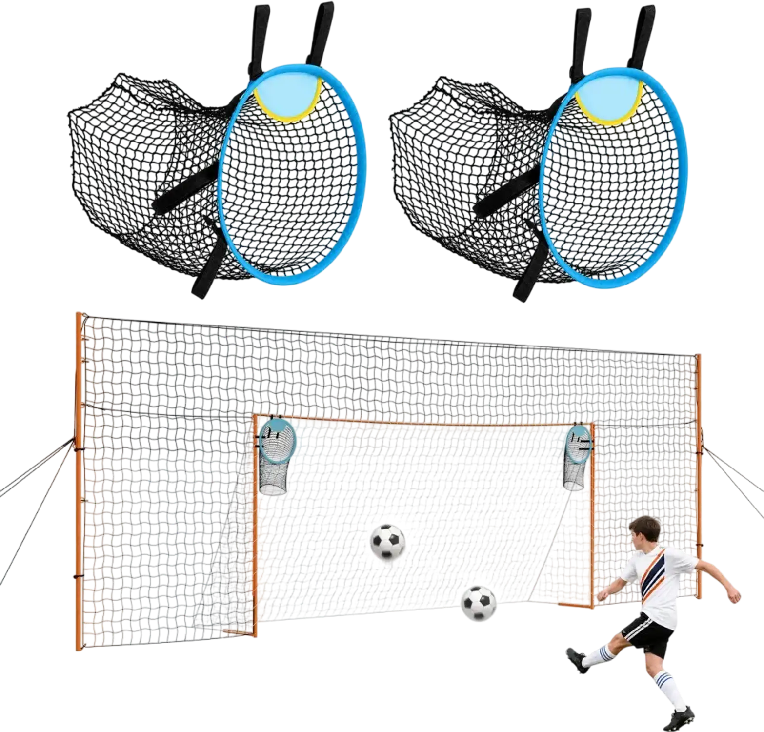 Vevor Soccer Goal 16' x 7' Backyard Training Goal with Backstop Net New