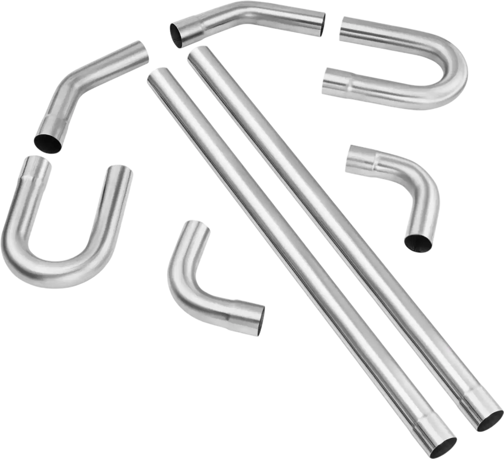 VEVOR Exhaust Kit, 8 Pieces, DIY Universal Galvanized Steel Exhaust Kit with Slip-Fit Joint & Large Exhaust Tube, Rust-Proof Exhaust Pipe for Exhaust System, Fit for Garage/Auto Repair Store/4S Store