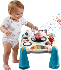 VEVOR Baby Spacecraft Musical Table Toys for 1-3 Years Old, Learning Activity Desk with Space Theme & Soft-glow Star Projector & 60+ Sound Sources, Toddler Learning Table for Kids 6+ Months