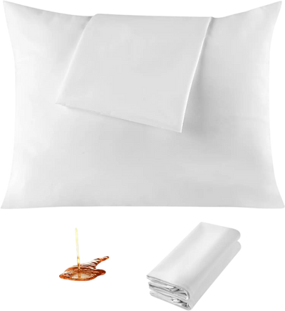 VEVOR Pillow Protectors, 4 Pack Waterproof Pillow Protectors with Hidden Zipper, Breathable Standard Size Pillows Protector, Stain & Dust Sweat Proof, Washable Covers for Increased Pillows Lifespan