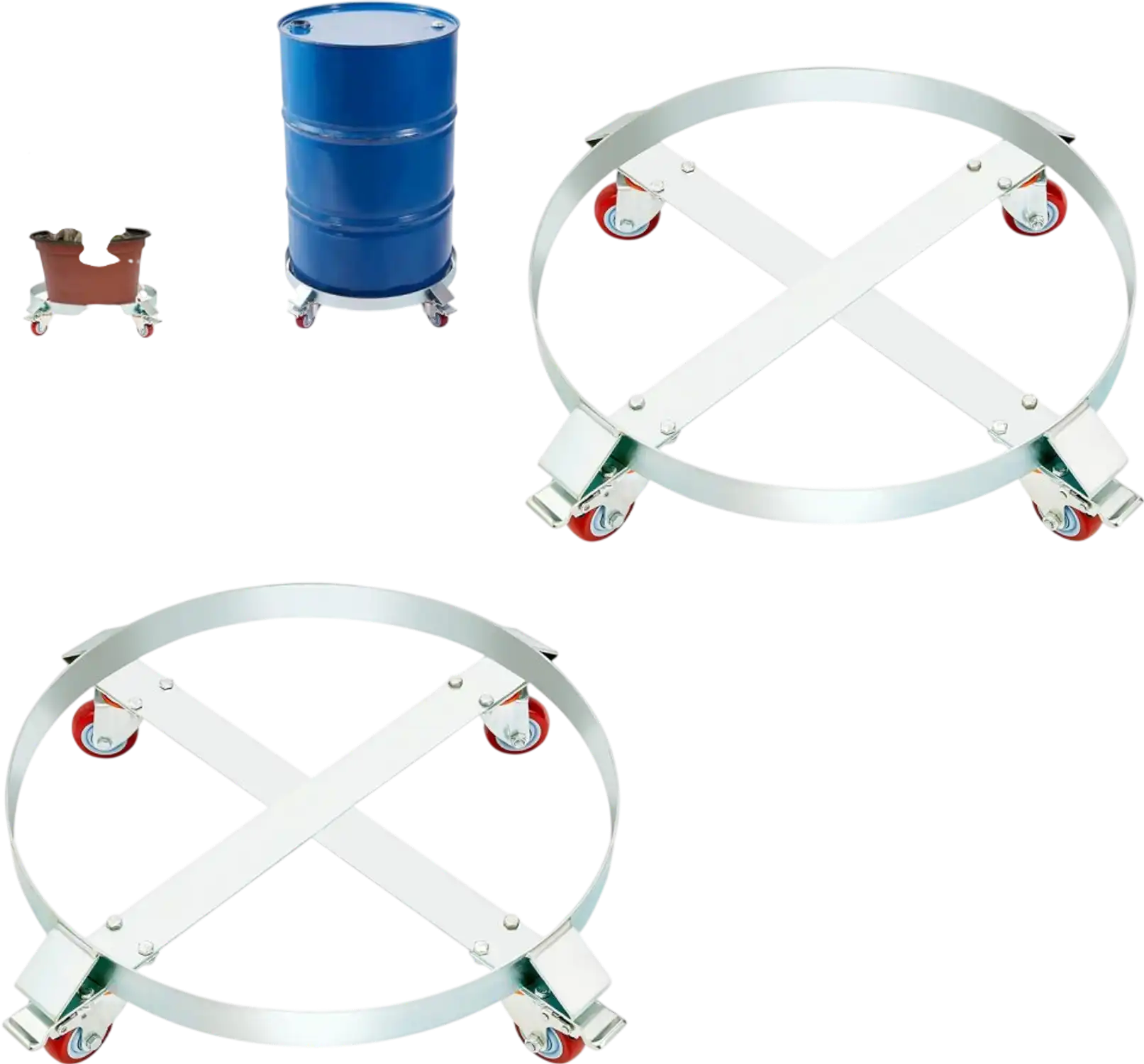 Vevor Drum Dolly 2-Pc 55 Gallon Heavy-Duty 1000 lbs Barrel Dolly Cart New