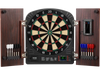 VEVOR Dartboard and Cabinet Set, Ready-to-Play Bundle Dartboard Cabinet Set, Hideaway Cabinet Features Electronic Scoring, Easy Assembly, Complete with All Accessories, Perfect for Cricket Games
