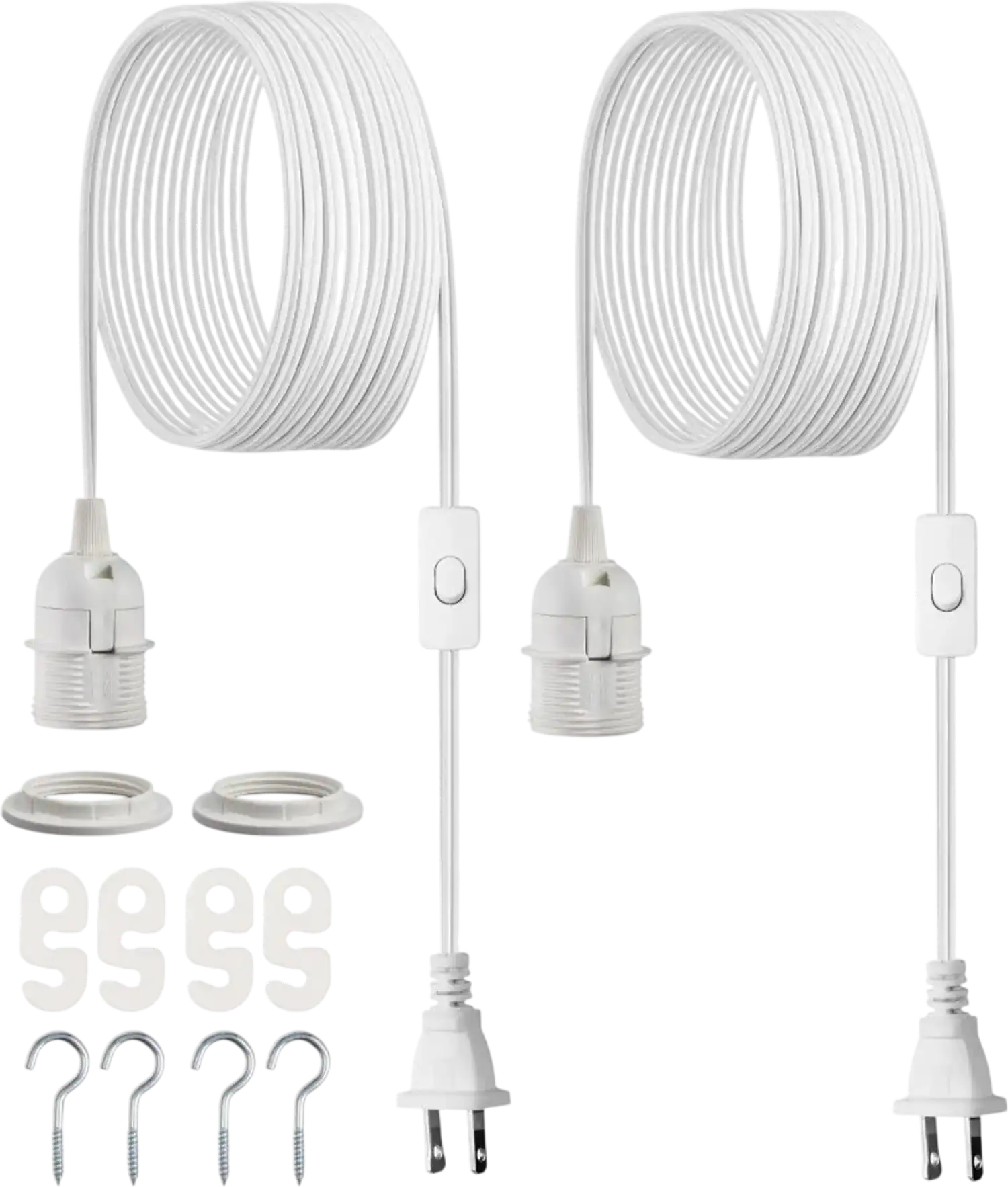 Vevor Hanging Light Cord Kit 16' 2-Pack E26 Pendant Lamp Socket New