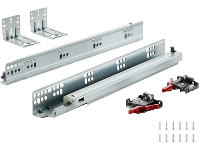 VEVOR 6 Pairs of 15 Inch Drawer Bottom Side Mount Rails, Heavy Duty Full Ball Bearing Extension Steel Track, Soft-Close Noiseless Guide Glides Cabinet Kitchen Runners with Locking Mechanism, 100 Lbs
