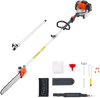 Gas Pole Saw 52CC 2-Stroke Extendable Cordless Tree Trimmer 14in Cutting Bar
