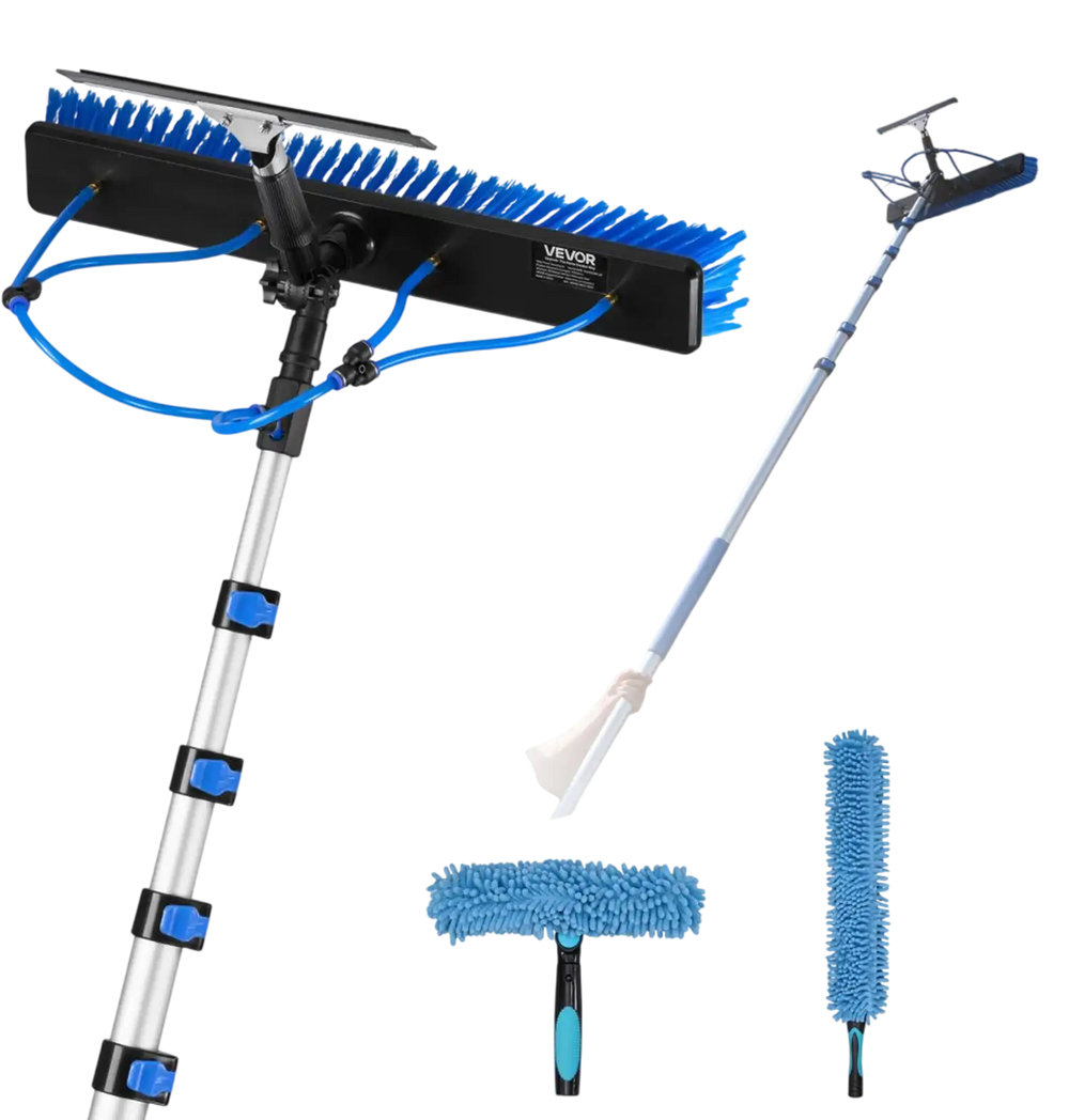 Vevor Solar Panel Cleaning Kit 33' Water Fed Pole Brush New – FactoryPure