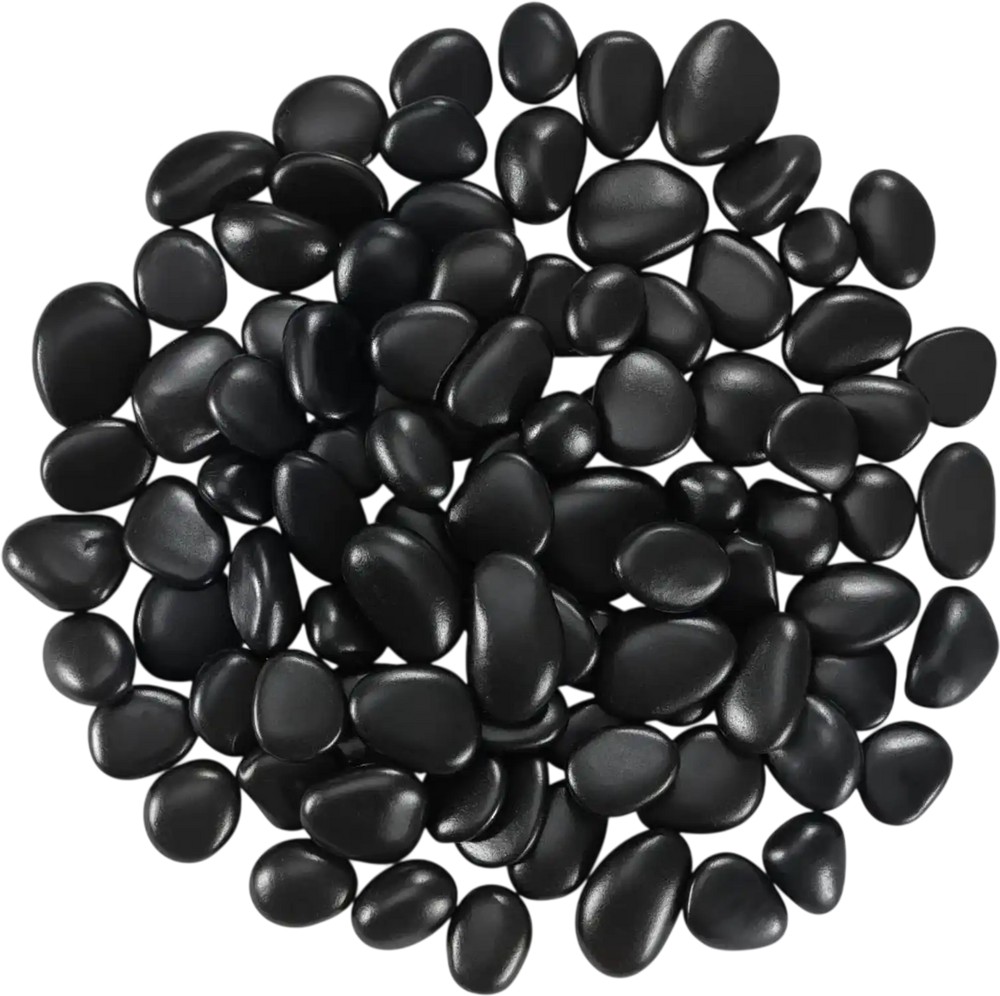 VEVOR Black River Rocks, 1-2 inch 15 lbs, Smooth & Polished Natural Pebble Stones, Decorative Garden Landscaping Stones, Paving Plant Rocks for Fish Tank, Flower Pots, Water Fountains, Pathways, Backyard