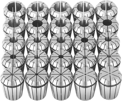 VEVOR 25 pcs ER32 Collet Set, 1/16''-13/16'', ER32 Spring Collet Chuck Set, 0.0006