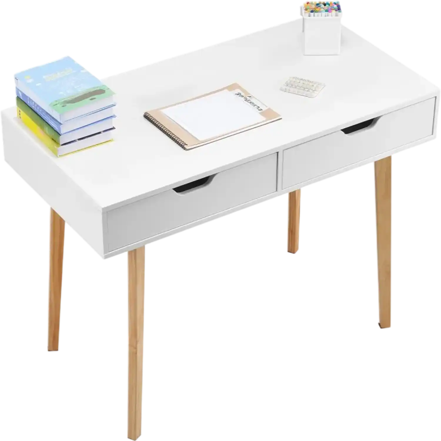 Vevor Kids Desk Small Desk with Drawers White + Wood New