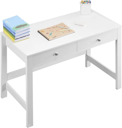 Vevor Kids Desk White Study Table with 2 Drawers New