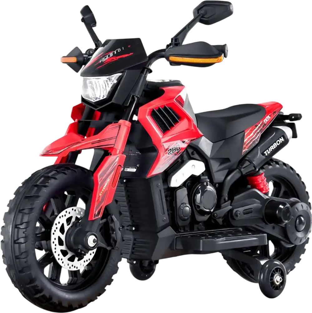 VEVOR Kids Ride On Motorcycle, 6V Battery Powered Electric Motorcycle with Speed Up to 3mph, Detachable Training Wheels, Headlight, LED Light, Music, Bluetooth, Gift for Children Boys Girls Aged 3-4