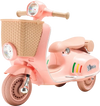VEVOR Kids Ride On Motorcycle, 12V Battery Powered Electric Motorcycle Trike with Speed Up to 2mph, Headlight, LED Light, Music, Bluetooth, Basket, 3 Wheel Ride on Toys for Boys Girls Aged 3-4