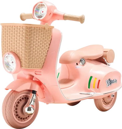 Vevor Ride On Motorcycle 12V Electric Trike with LED Lights, Music, Bluetooth & Basket New
