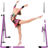 VEVOR Gymnastic Bars for Kids, 140 lbs Capacity Folding Training Kip Bar, Adjustable Height Gymnastic Horizontal Bar for Home, Training Equipment for Indoor and Outdoor, Easy to Assemble, Purple