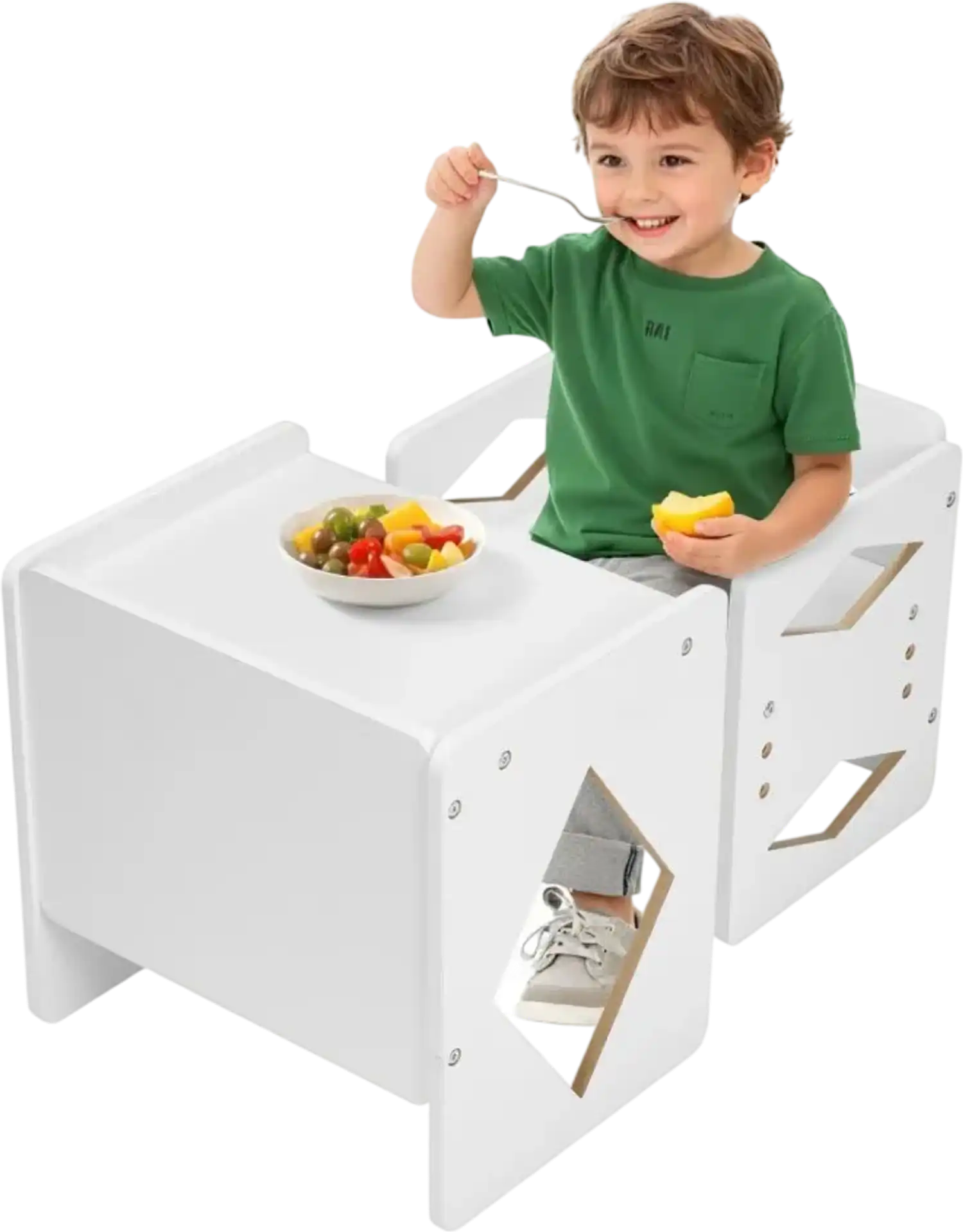 Vevor Table and Chair Set Montessori Weaning Activity Set White New
