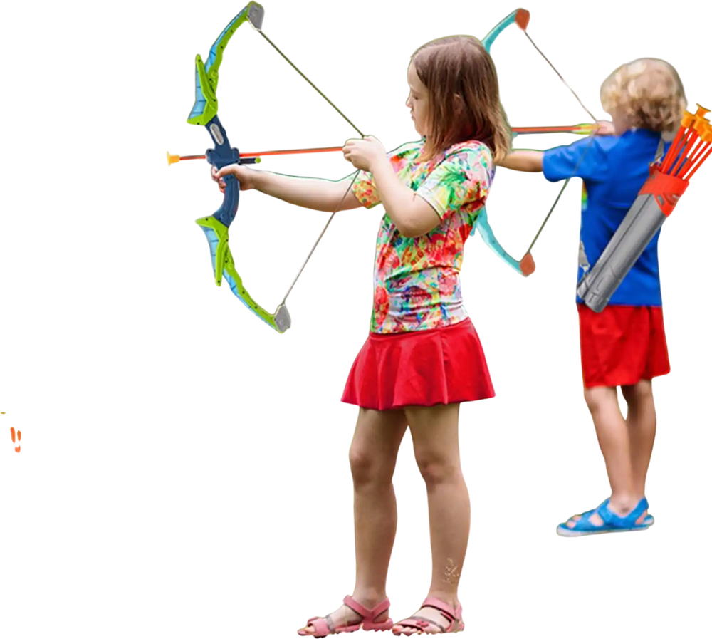 VEVOR Bow and Arrow Set for Kids, 2 Pack LED Light Up Archery Set with 20 Suction Cup Arrows, 2 Hanging Targets, 2 Quivers, 3 Target Cans, Outdoor Toy Birthday Gift for Boy & Girl 6 7 8 9 10+ Year Old