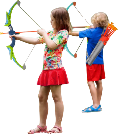 Vevor Bow and Arrow Set LED Light Up Kids Archery Toy with Standing Target 2-Pack New