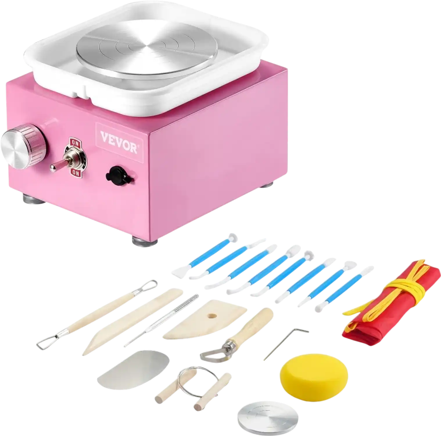 Vevor Pottery Wheel Mini Electric Ceramic Wheel Machine Pink New