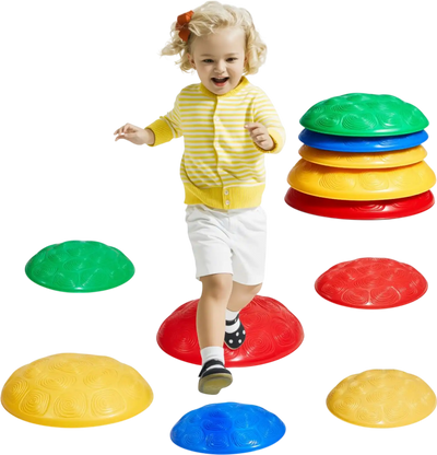 VEVOR Turtle Balance Stepping Stones, 6 PCS, Up to 220 lbs Kids Turtle Jumping Stones Steps Stones, Toddler Obstacle Course Coordination Game Toys Indoor or Outdoor Play for Children Aged 3 4 5 6 7 8+