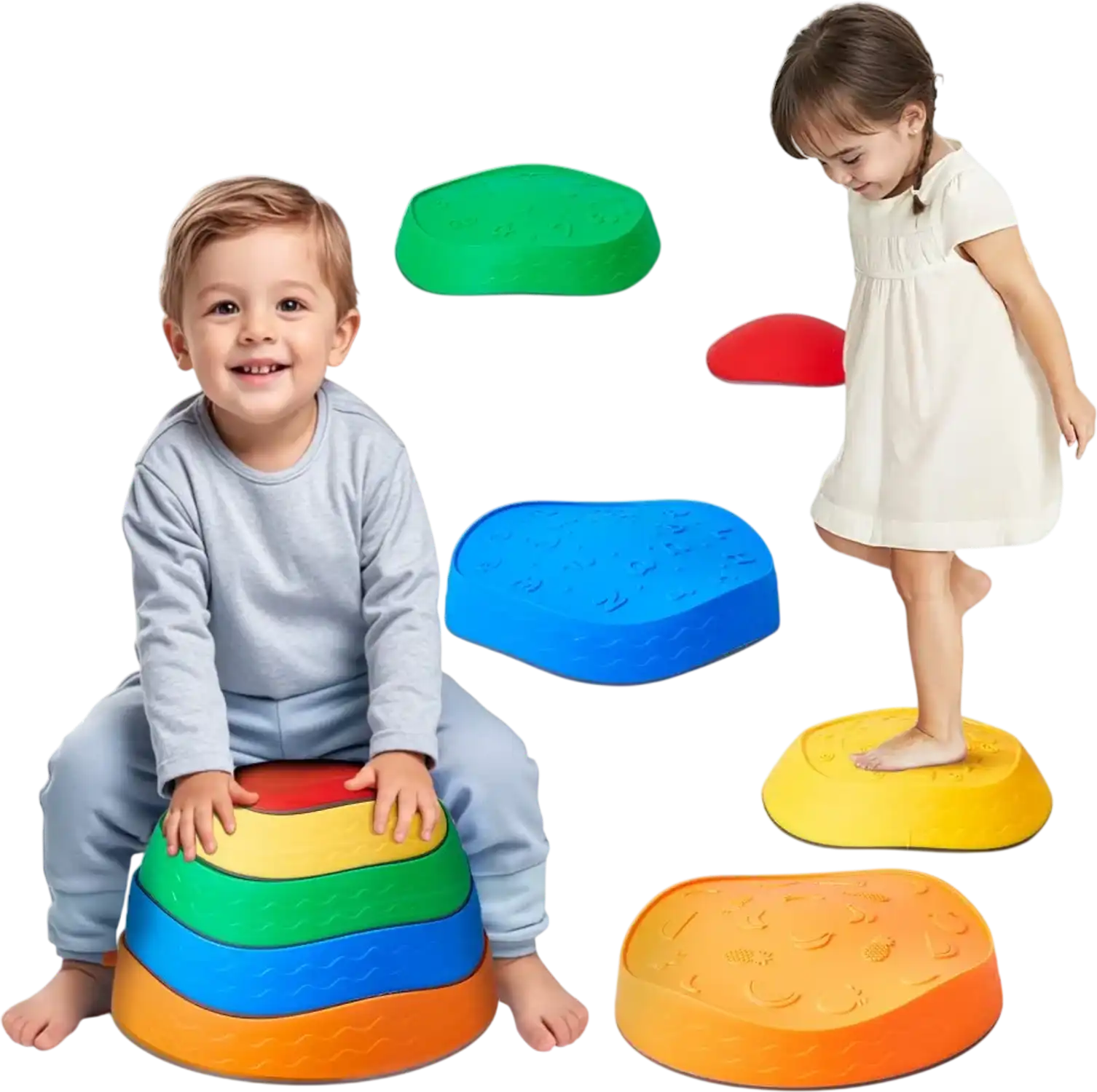 Vevor Balance Stepping Stones Kids Sensory Obstacle Course 5-Piece Set New