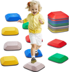 VEVOR Balance Stepping Stones for Kids, 10 PCS, Up to 220 lbs, Non-Slip Toddlers Sensory Stepping Stones, Obstacle Course Coordination Game Toys Indoor or Outdoor Play for Children Aged 3 4 5 6 7 8+