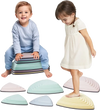 VEVOR Balance Stepping Stones for Kids, 6 PCS, Up to 220 lbs, Non-Slip Toddlers Sensory Stepping Stones, Obstacle Course Coordination Game Toys Indoor or Outdoor Play for Children Aged 3 4 5 6 7 8+