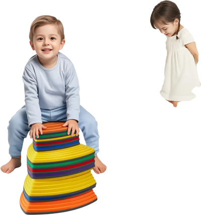 Vevor Balance Stepping Stones Kids Sensory Obstacle Course 12-Pc Indoor Outdoor New