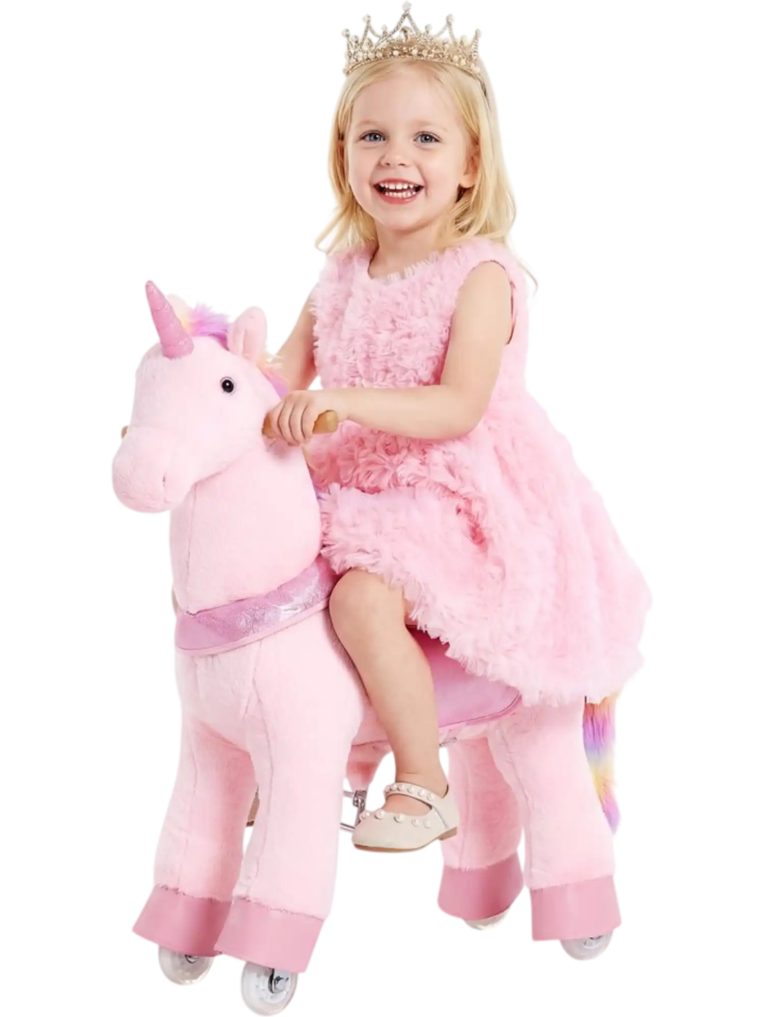 Vevor Ride On Horse Pink Unicorn for Kids New