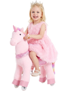 VEVOR Ride On Horse, Riding Pink Unicorn Toys for Kids, No Battery Required, Smooth Wheels with Anti-Roll Stop Ring, Upgraded Raised Seat, Handles, Pedals, 110 lbs Max Load Capacity for Ages 3-8
