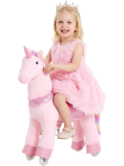 Vevor Ride On Horse Pink Unicorn for Kids New