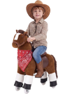 VEVOR Ride On Horse, Riding Pony Toys for Kids, No Battery Required, Smooth Wheels with Anti-Roll Stop Ring, Upgraded Raised Seat, Handles, Pedals, 110 lbs Max Load Capacity for Ages 3-8