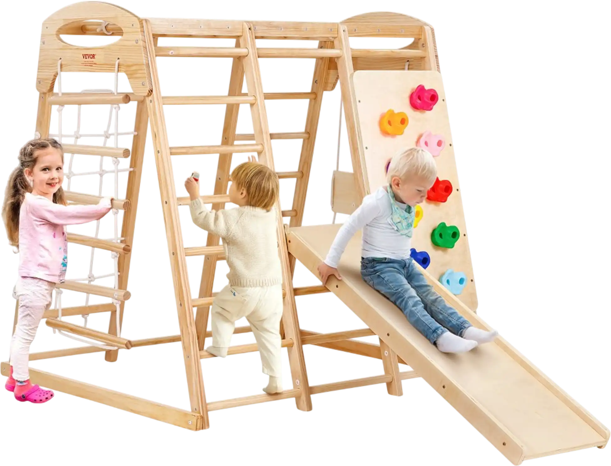 Vevor Indoor Jungle Gym 7-in-1 Toddler Playground 47.2