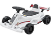 VEVOR Electric Go Kart, 6V 4.5Ah Battery, Pedal Go Kart Portable Outdoor Race Toy for Kids Ages 2+, 20000 RPM Motor, 2 MPH Constant Speed, LED Headlight & Horn, Non-slip Tires, 44 lbs Max Load, White
