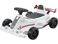 VEVOR Electric Go Kart, 6V 4.5Ah Battery, Pedal Go Kart Portable Outdoor Race Toy for Kids Ages 2+, 20000 RPM Motor, 2 MPH Constant Speed, LED Headlight & Horn, Non-slip Tires, 44 lbs Max Load, White
