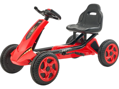 Vevor Pedal Go Kart Adjustable 4-Wheel Ride-On Toy Car for Kids 3-8 Red New