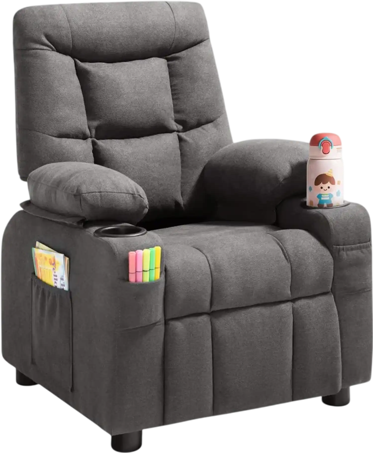 Vevor Kids Recliner Chair Adjustable Toddler Lounger Gray New