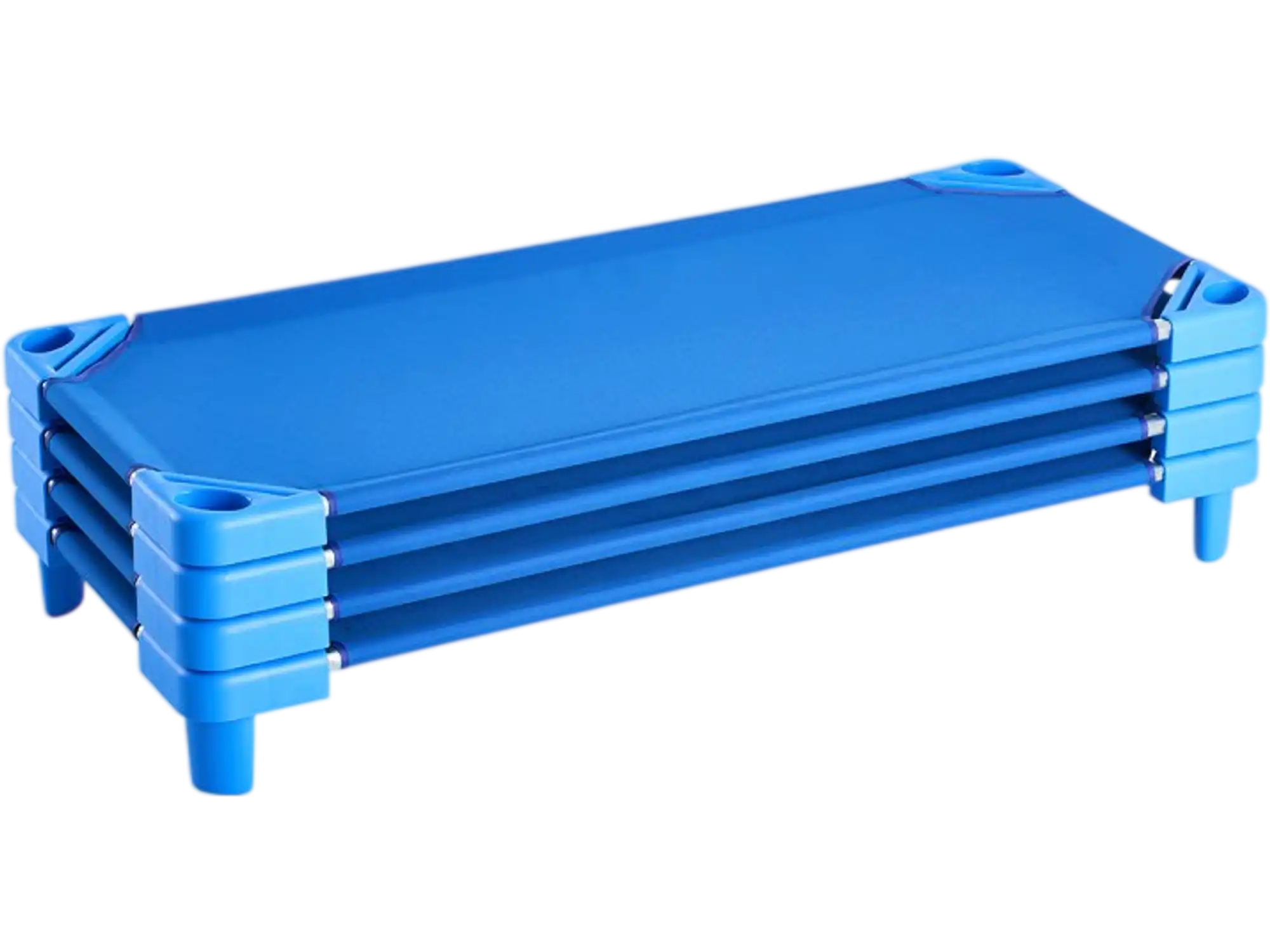Vevor Nap Cot Stackable Kids Daycare Cot 4-Pack Blue 52