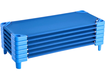 VEVOR Stackable Kiddie Cot, Pack of 6,  Portable Toddler Nap Cots, Standard Size 52