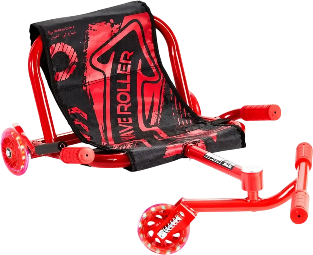 VEVOR Ride on Scooter, Load Capacity of 132 lbs, Swing Side-to-Side for Amazing Ride Powered by Zig-Zag Motion, Ride on Drifting Toy for Ages 4+, Rides on Any Hard Surface for Indoor & Outdoor, Red
