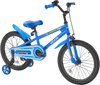 VEVOR Kids Bike, 18 Inches BMX Style Children Bicycle, Rider Height 3.61 ft - 4.59 ft, Training Wheels Included, Sturdy and Easy to Assemble, Toddler Bike for Boys & Girls Learning to Ride, Blue