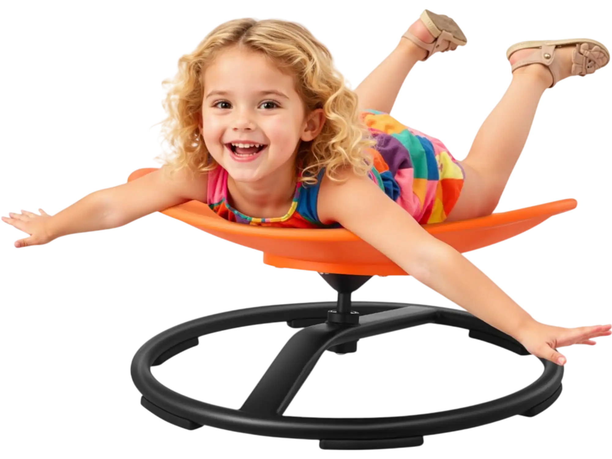 Vevor Sensory Swivel Chair Kids Sit & Spin Seat Orange New