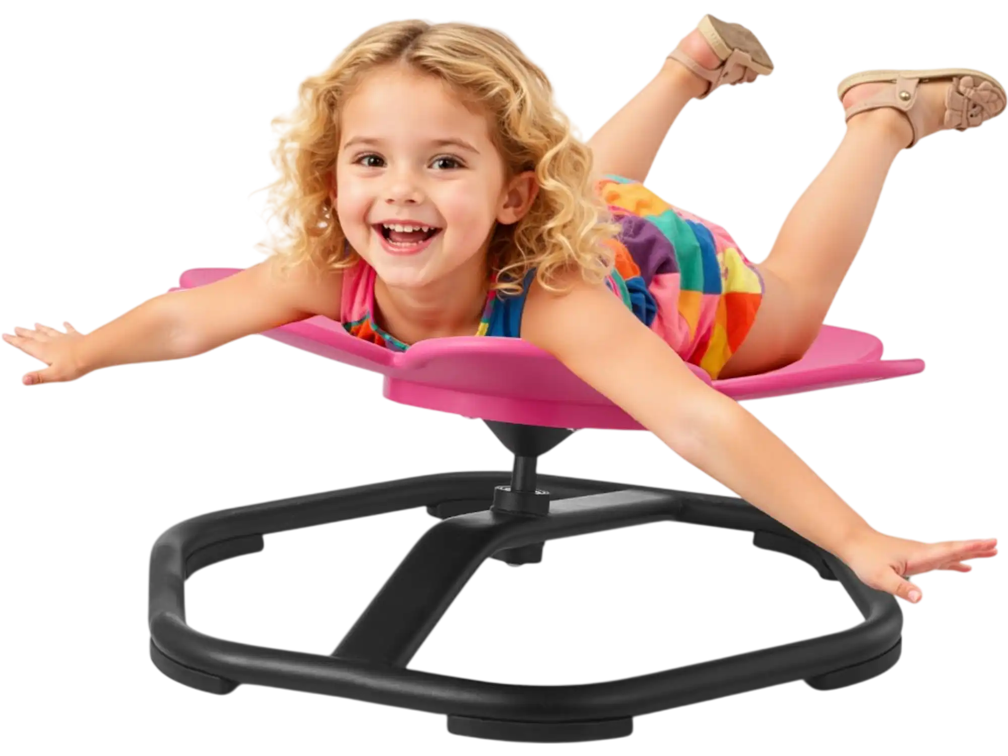 Vevor Kids Swivel Chair Flower Shape Sensory Spinning Seat Rose New